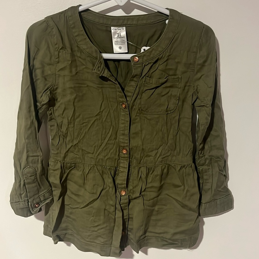 Carters green dress shirt.